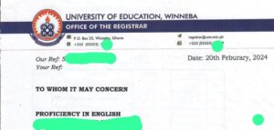 UEW Transcript and English Proficiency Request Online Official and Unofficial 2024