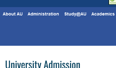 Alexandria University Application portal