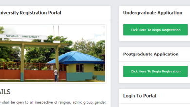 Novena University Admission Portal Login