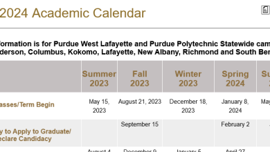 Purdue Academic Calendar 2023/2024