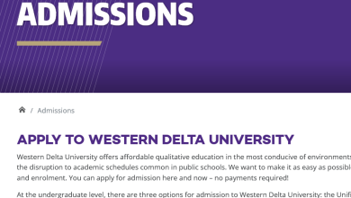 Western Delta University Portal Admission