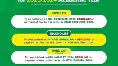 College of Education Admission List / Download Letter and Check Fees 2023/2024