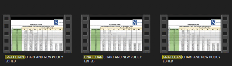 GNAT LOAN CHART
