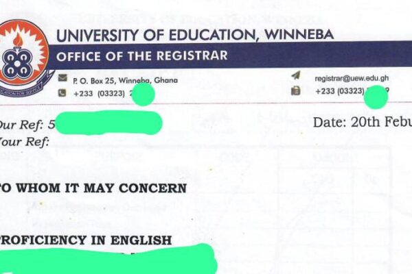How to Apply for UEW Transcropt and English Proficieny